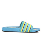 adidas adilette premium Light Aqua / Bright Yellow / Purple   Material | Overkill