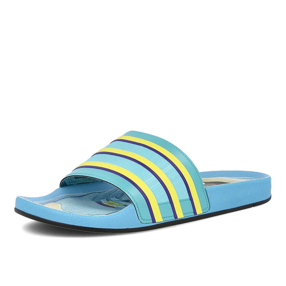 adidas adilette premium Light Aqua / Bright Yellow / Purple  Detailfoto | Overkill