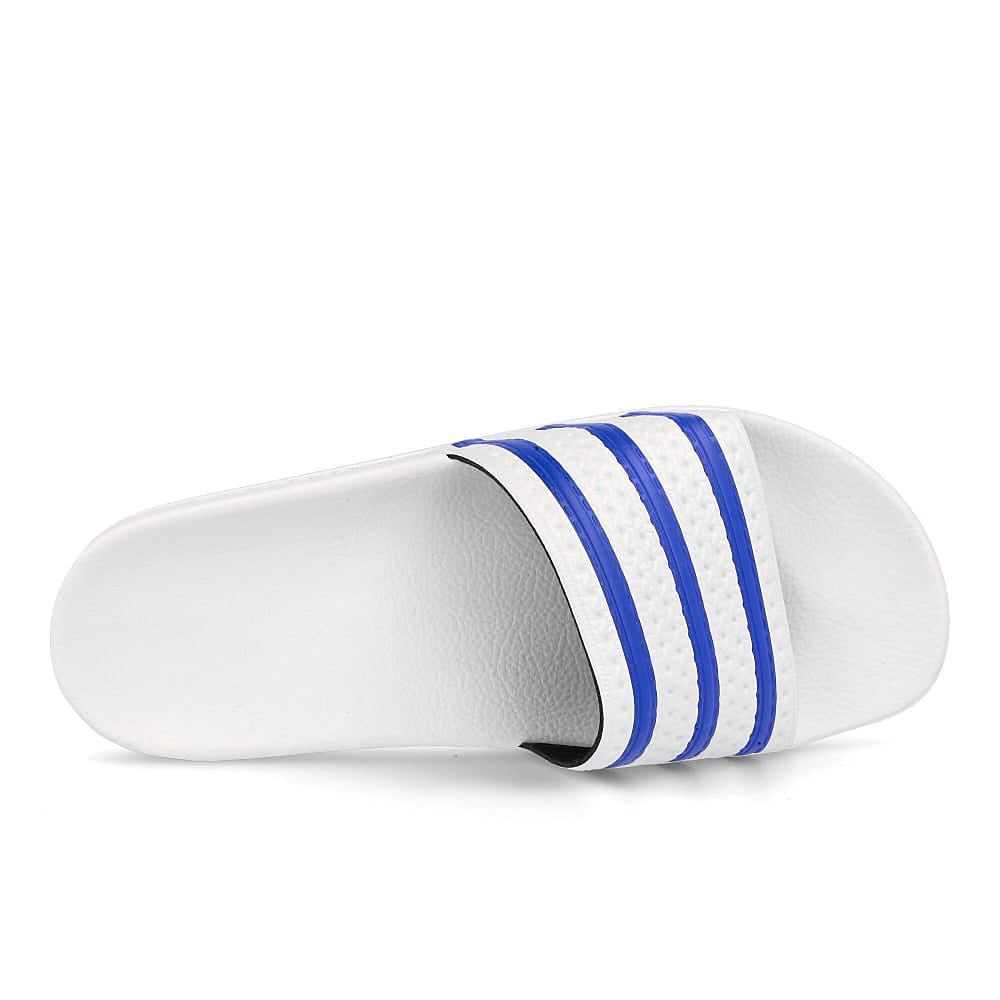 adidas adilette Footwear White / Glory Blue / Footwear White  Detail view 1 | Overkill