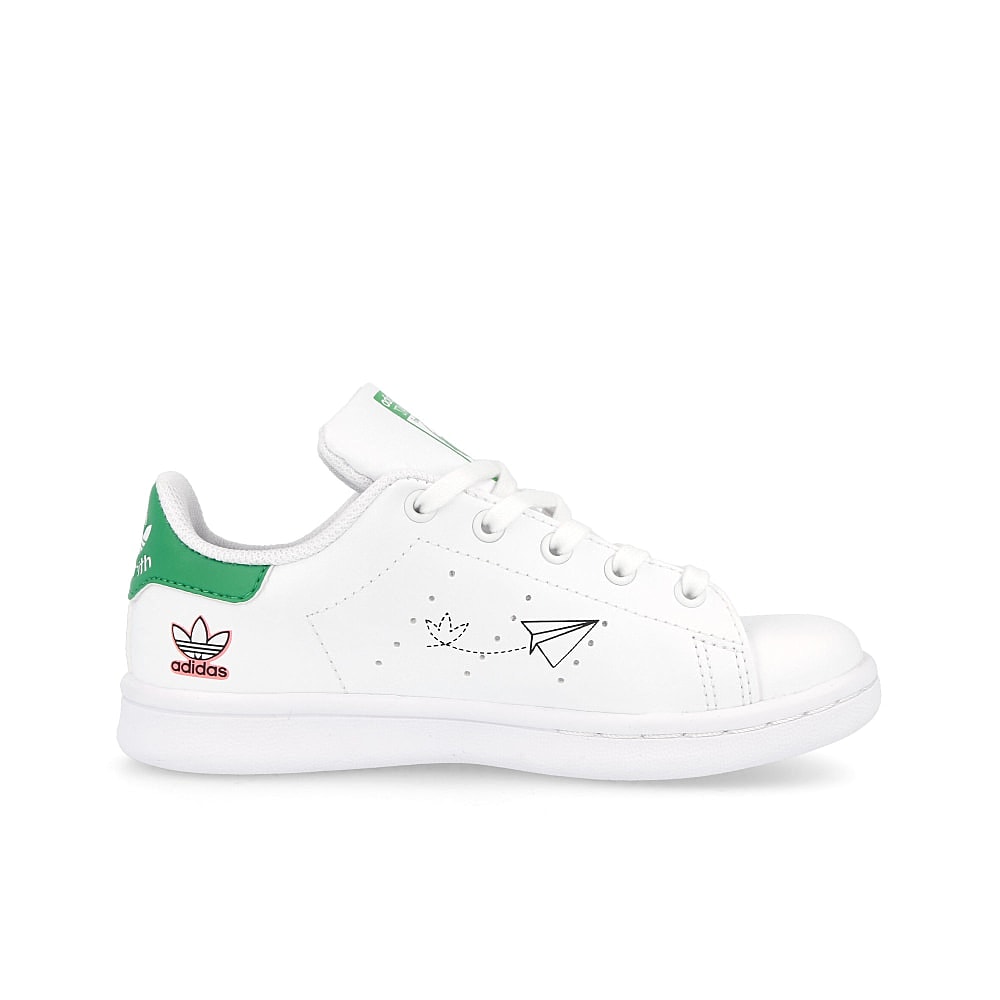 adidas stan smith c Footwear White / Footwear White / Vivid Green   Material | Overkill