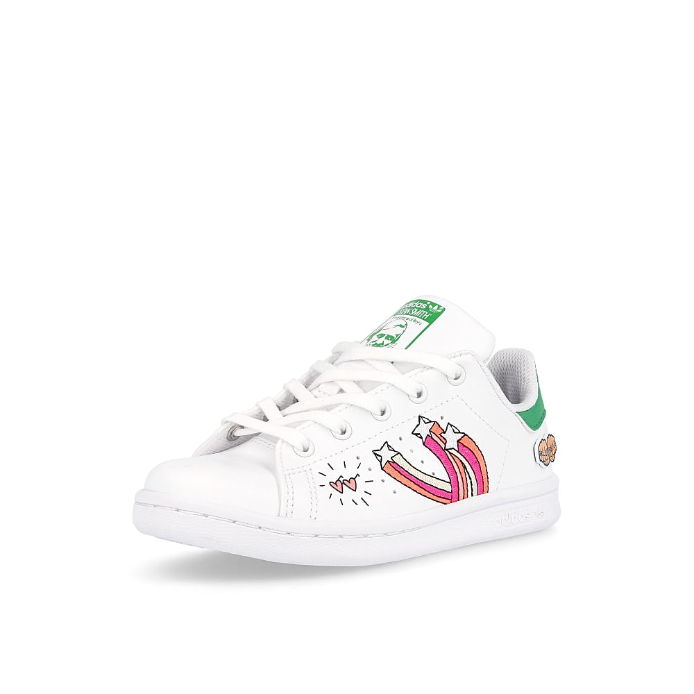 adidas stan smith c Footwear White / Footwear White / Vivid Green  Detailfoto | Overkill