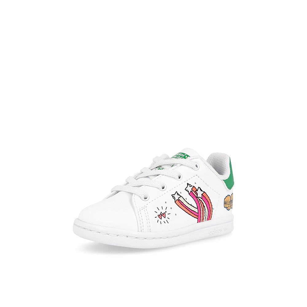 adidas stan smith el infants Footwear White / Footwear White / Vivid Green  Detailfoto | Overkill