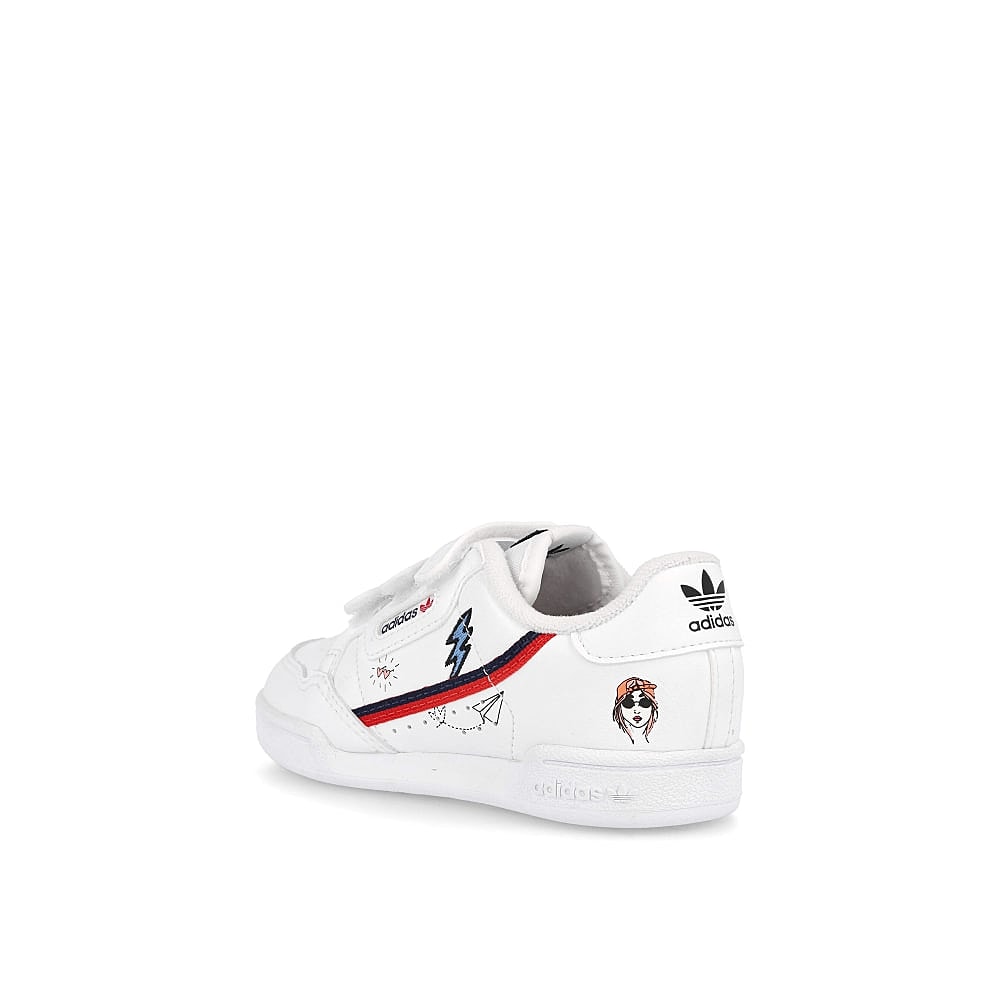 adidas continental 80 cf infants Footwear White / Collegiate Navy / Scarlet  Close-up | Overkill