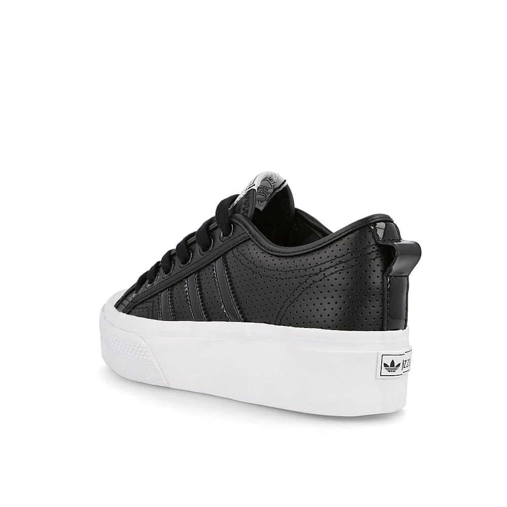 adidas wmns nizza plattform Core Black / Core Black / Footwear White  Close-up | Overkill