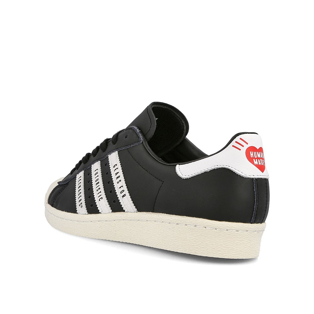 adidas Pharrell Williams x adidas Superstars 80s Human Made Core Black-Footwear White-Off White Sneakers  Material | Overkill