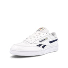 Reebok club c revenge mu White-Collegiate Navy-Matte Gold Low Top Sneakers  Close Up | Overkill