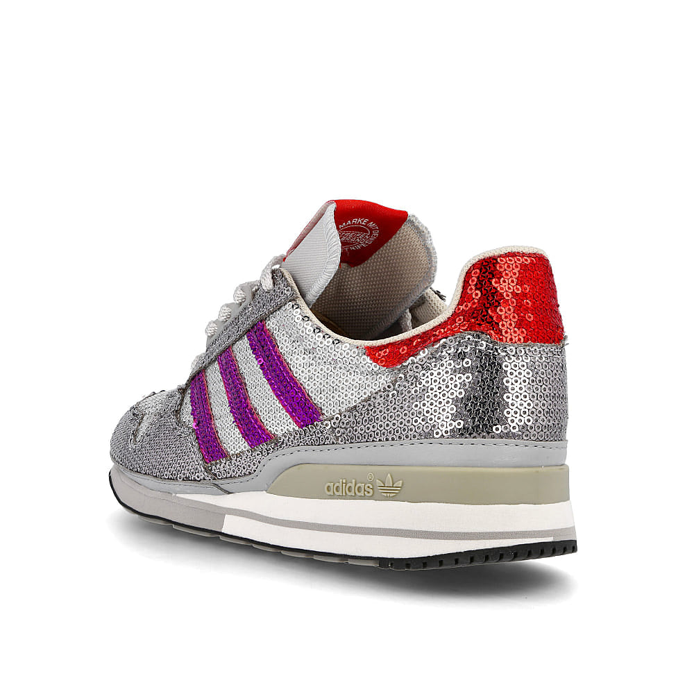 adidas wmns zx 500 Clear Grey-Shock Purple-Collegiate Red Sneakers  Material | Overkill