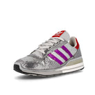 adidas wmns zx 500 Clear Grey-Shock Purple-Collegiate Red Sneakers  Close Up | Overkill