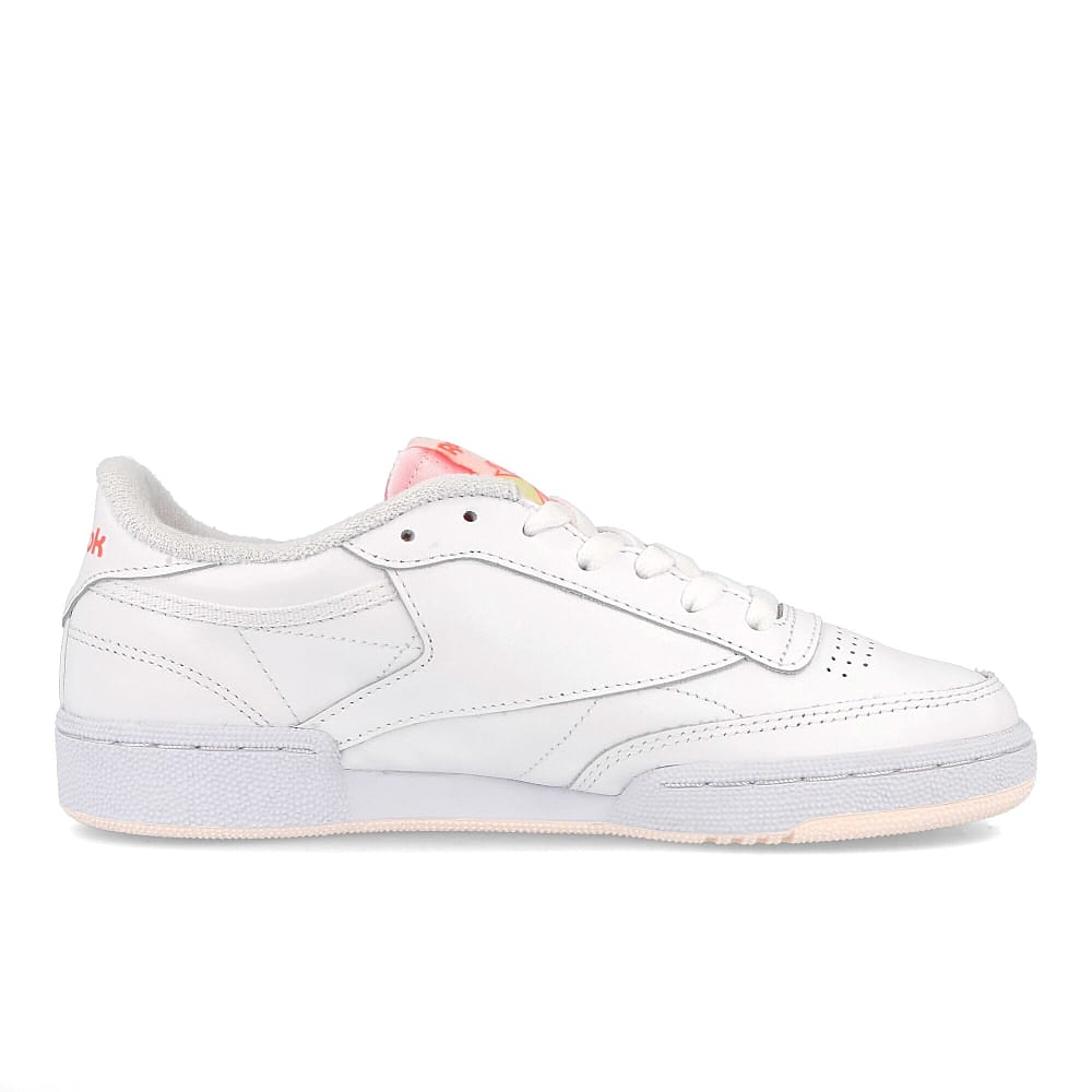 Reebok wmns club c 85 White / Ceramic Pink / Orange Flare   Material | Overkill