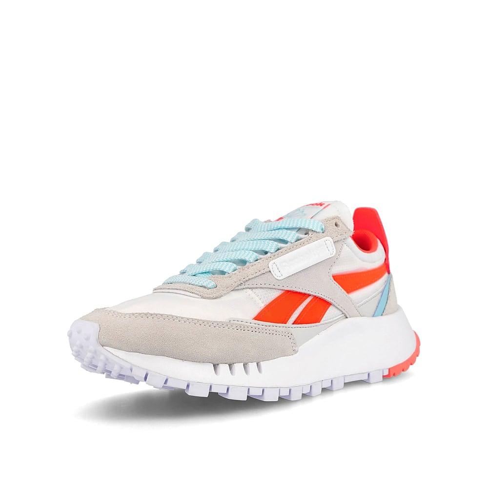 Reebok wmns classic legacy White-Orange Flare-Digital Glow Sneakers  Close Up | Overkill