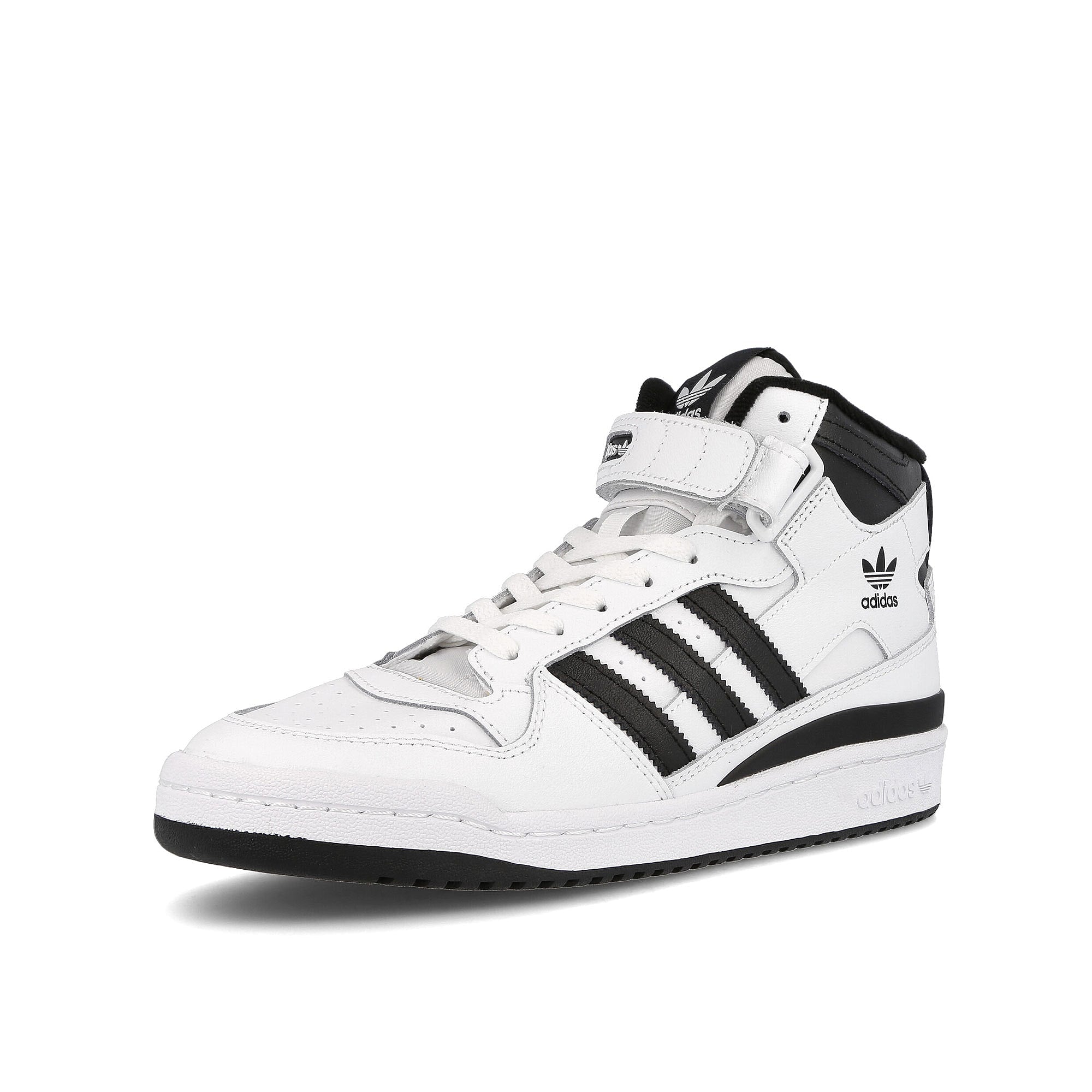 adidas forum mid Footwear White-Core Black-Footwear White Sneakers  Close Up | Overkill