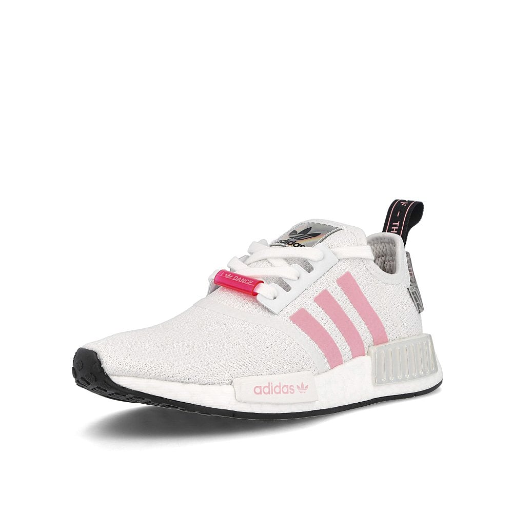 adidas wmns nmd r1 Footwear White-True Pink-Core Black Sneakers  Close Up | Overkill