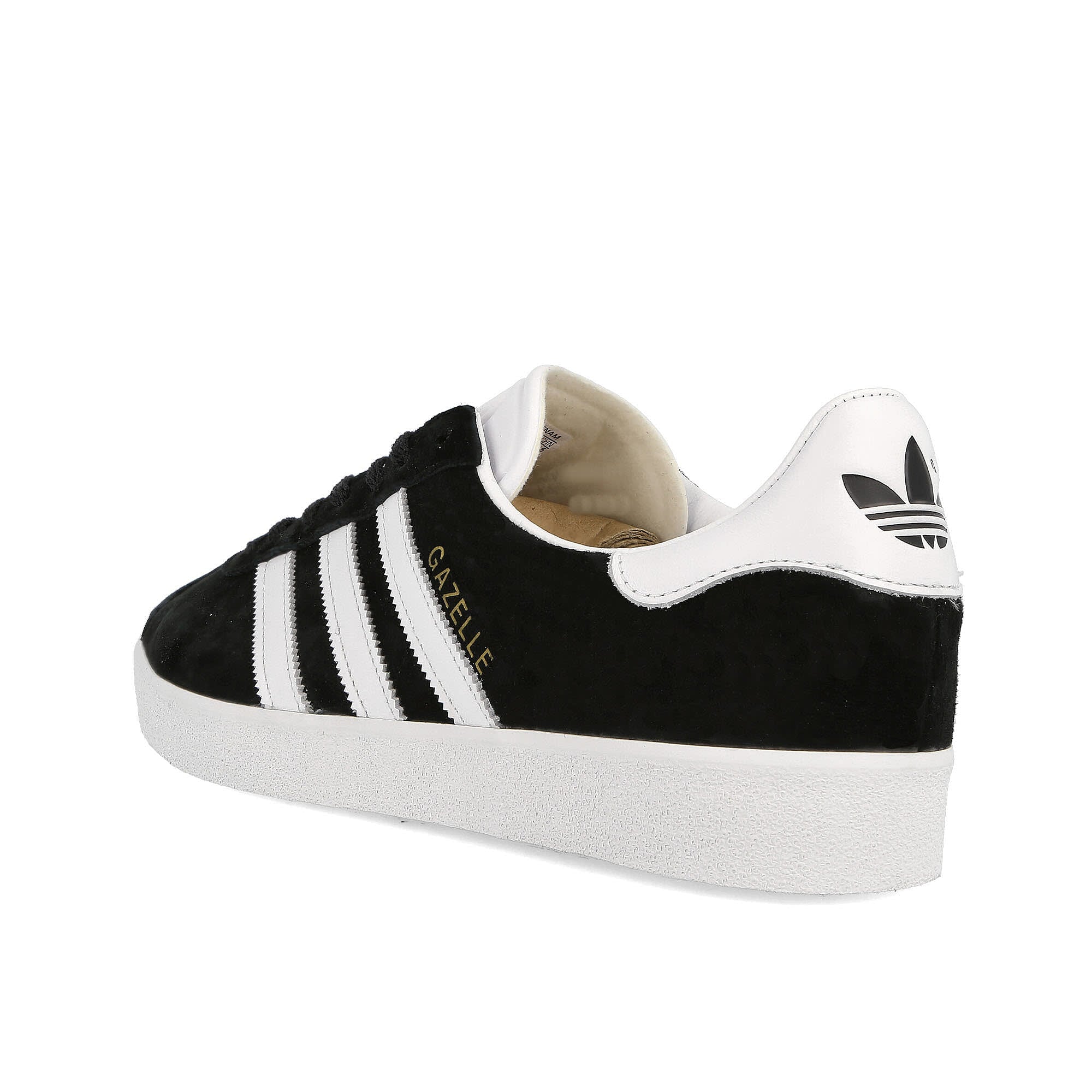 adidas gazelle 85 Core Black / Footwear White / Gold Metallic Low Top Sneakers  Material | Overkill
