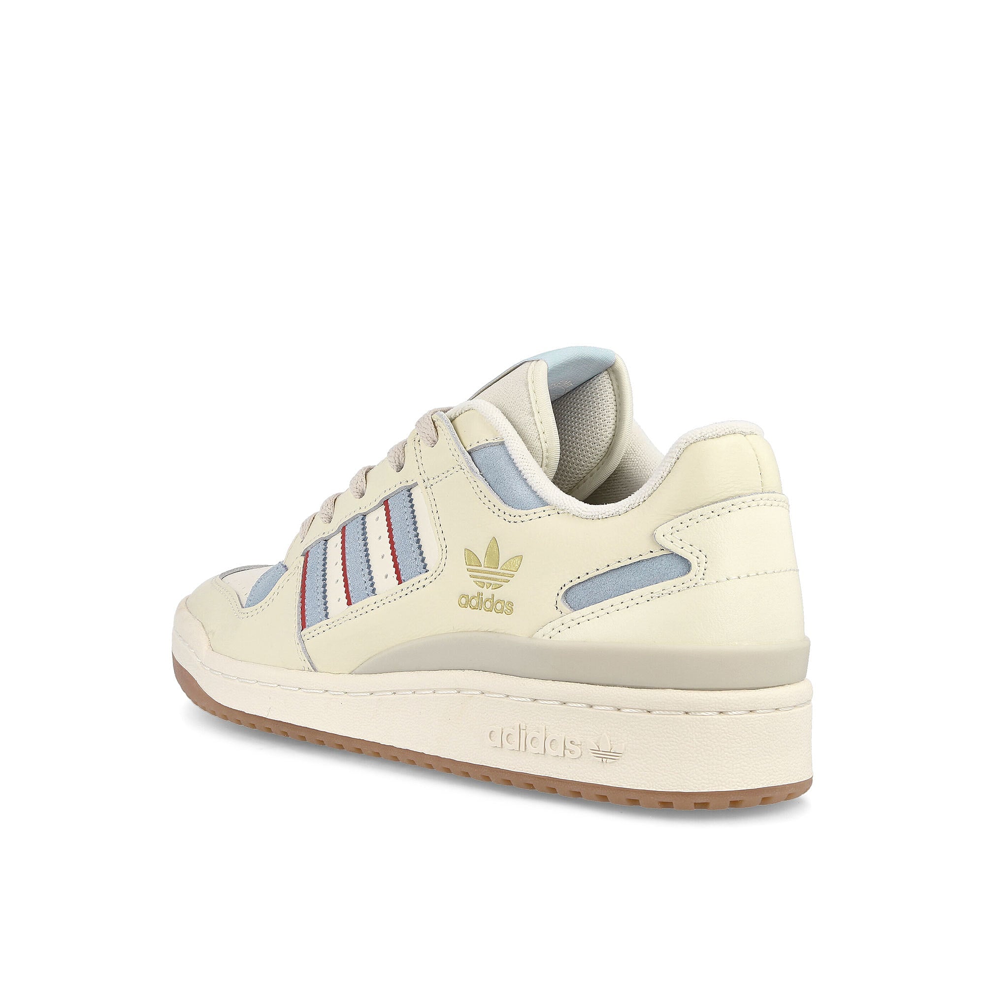 adidas Forum Low Classic Cream White-Blue Dawn-Preloved Red Sneakers  Material | Overkill