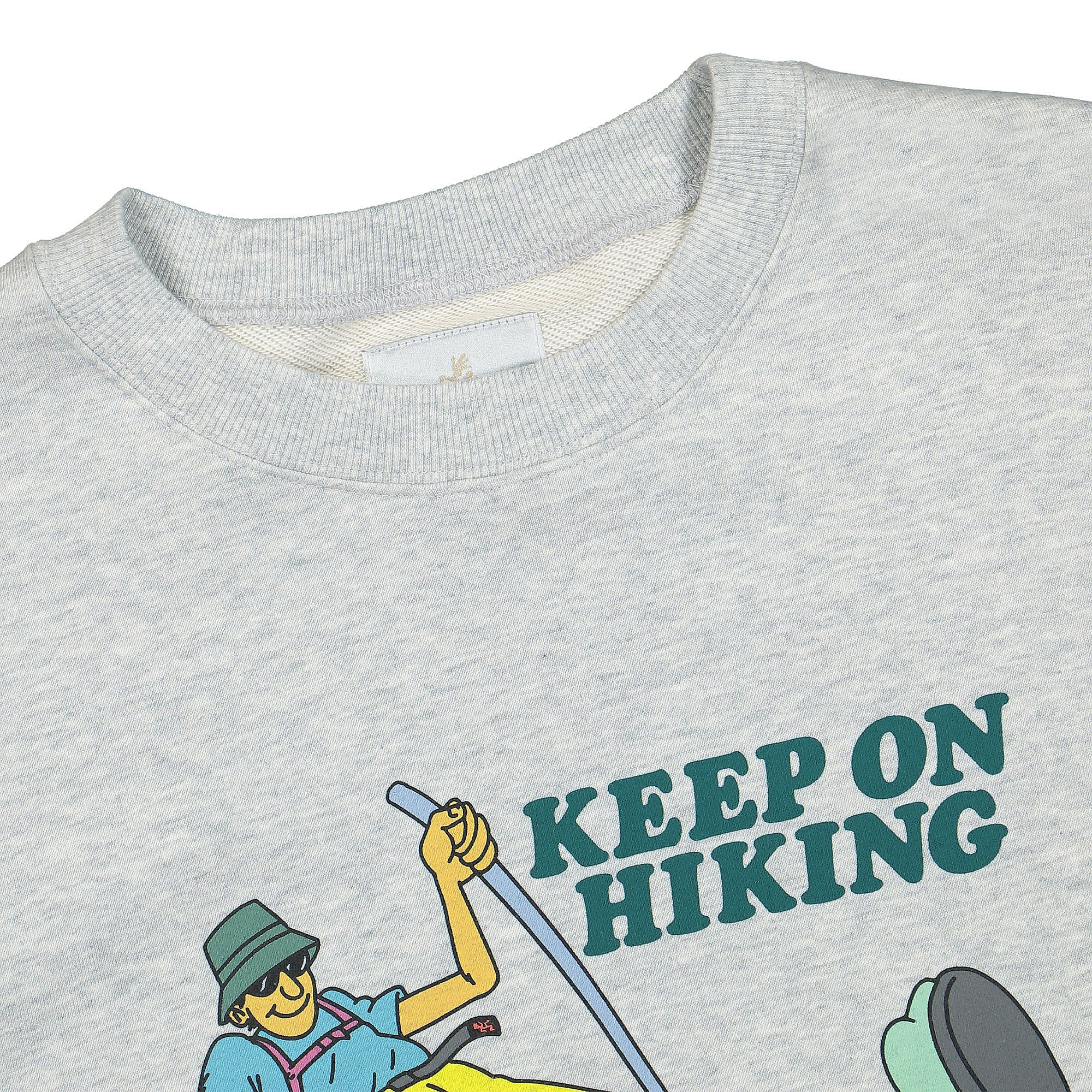 Gramicci Keep On Hiking Sweatshirt Ash Heather Sweatshirts Close-up | Overkill