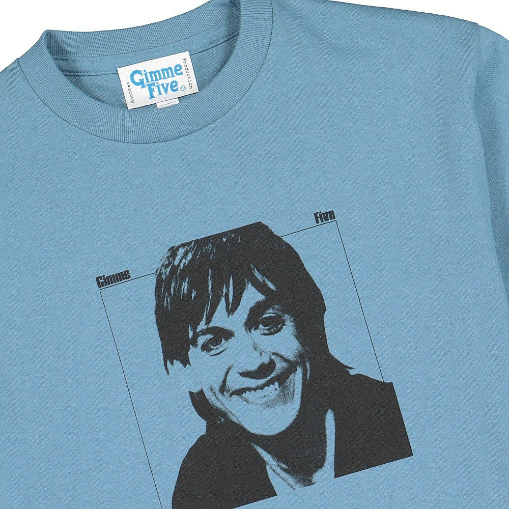 Gimme Five Idiot Shortsleeve Tee Blue Shorts Close-up | Overkill