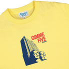 Gimme Five Jokers Shortsleeve Tee Yellow Shorts Close-up | Overkill