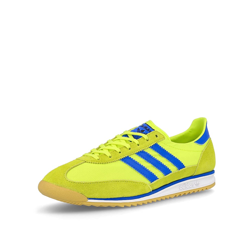 adidas sl 72 Acid Yellow-Bright Blue-Gum 3 Sneakers  Close Up | Overkill