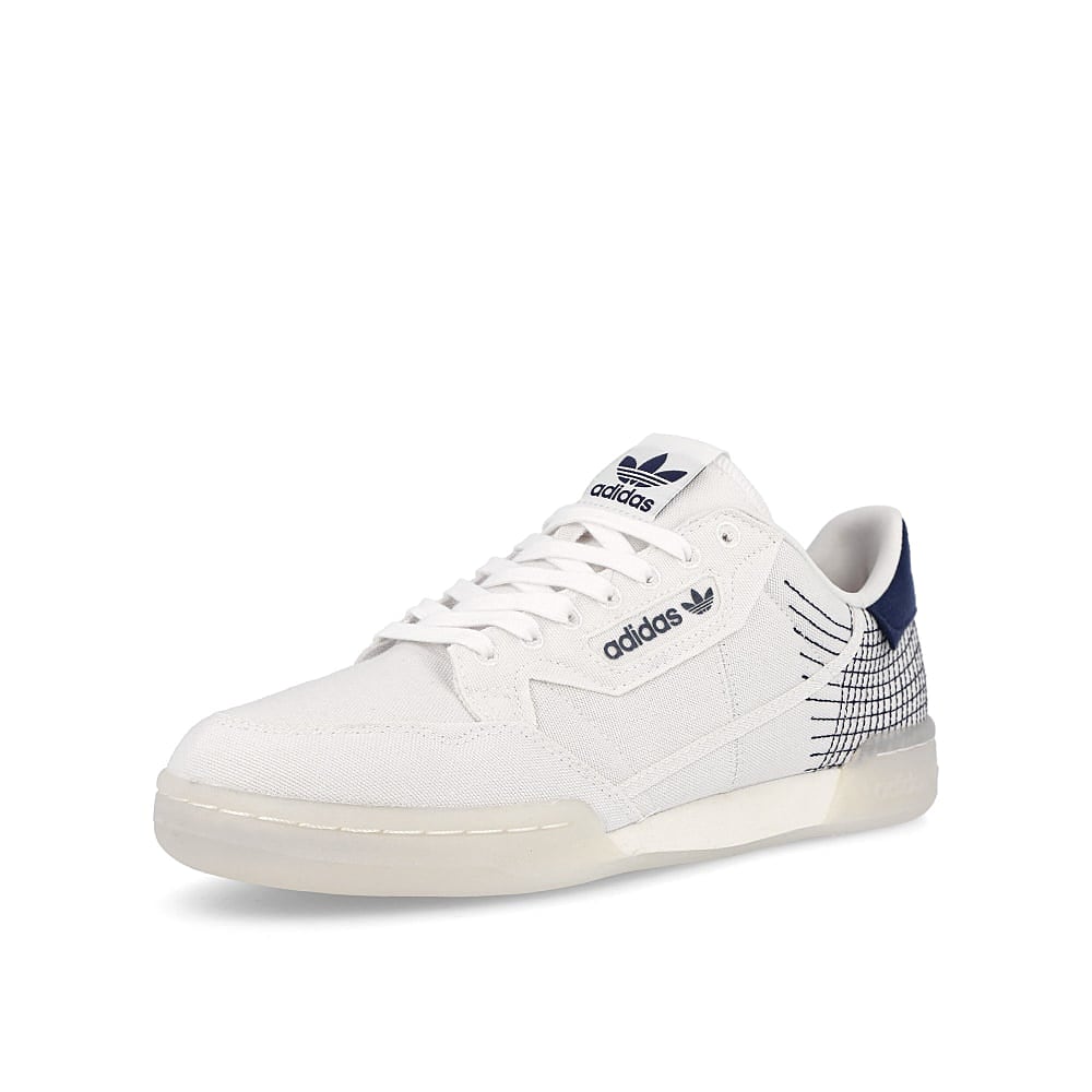 adidas continental 80 primeblue Chalk White-Footwear White-Collegiate Navy Sneakers  Close Up | Overkill