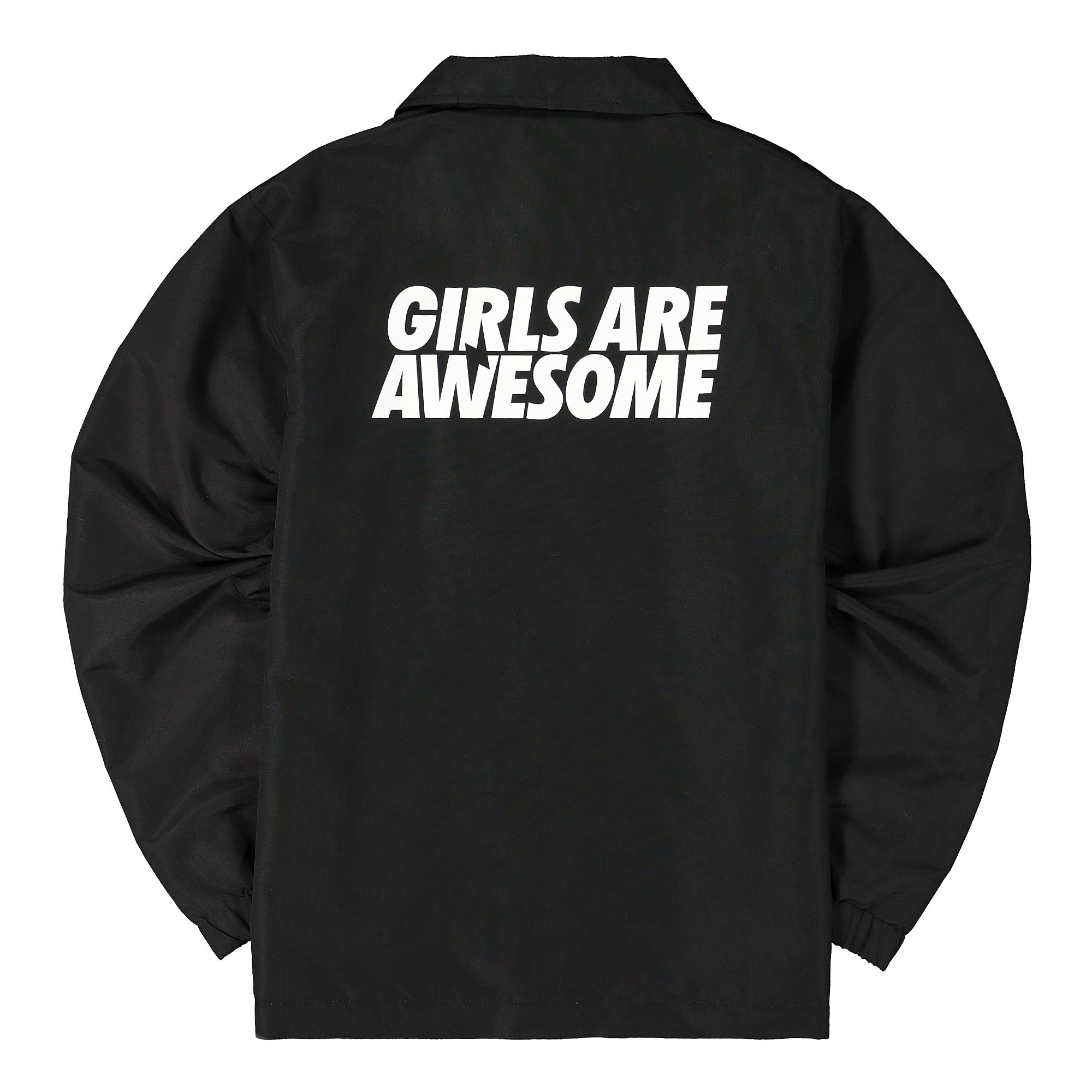 Girls Are Awesome Coach Jacket Black Bomber & Varsity Jackets Material | Overkill