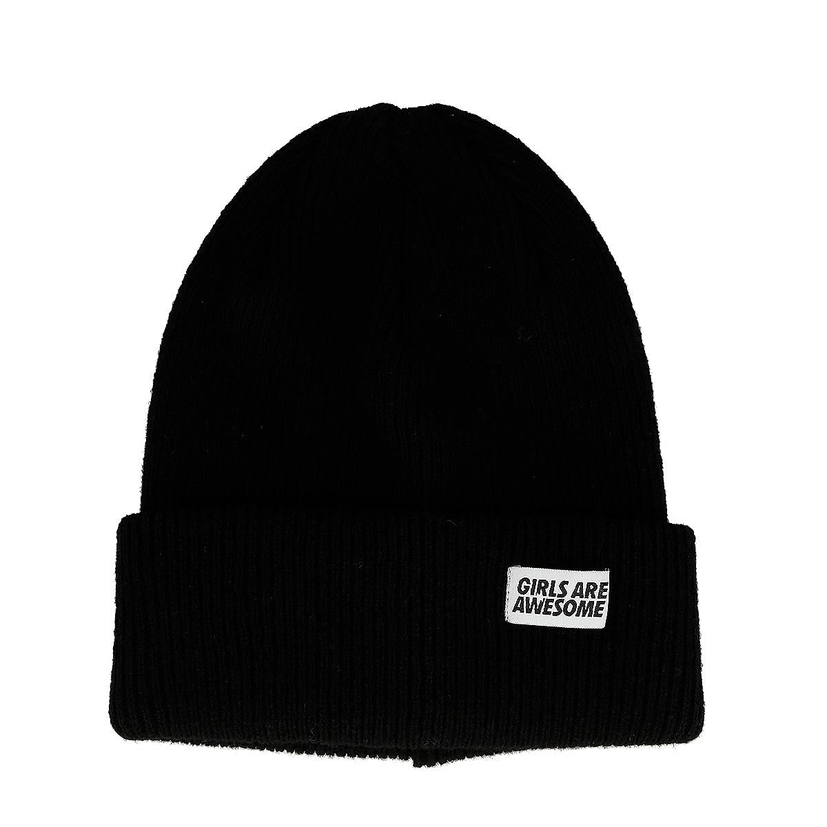 Girls Are Awesome Lambswool Merino Icon Beanie Black Beanies GAA-5-001U | Overkill