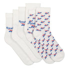 Reebok Classic Fold-Over Crew Socks 3PP White / Vector Blue / Vector Red Socks Material | Overkill