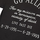 Pleasures Live Fast Die T-Shirt Black T-Shirts Detailfoto | Overkill
