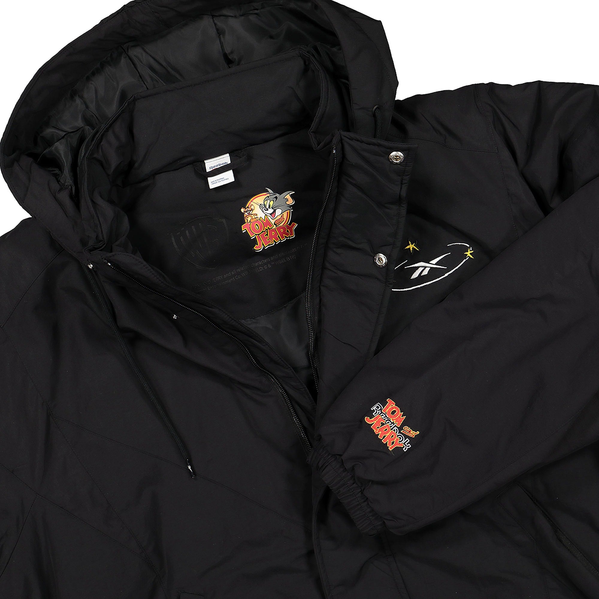 Reebok Tom & Jerry x Reebok Woven Jacket Black Jackets Close-up | Overkill