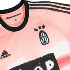 adidas Pharrell Williams x adidas Juventus Human Race Jersey Glow Pink / Black T-Shirts Close-up | Overkill