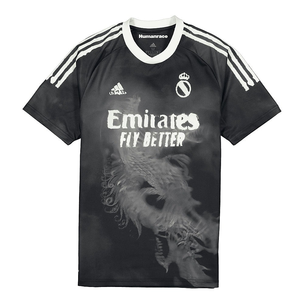 adidas Pharrell Williams x adidas Real Madrid Human Race Jersey Black / White T-Shirts GJ9110 | Overkill