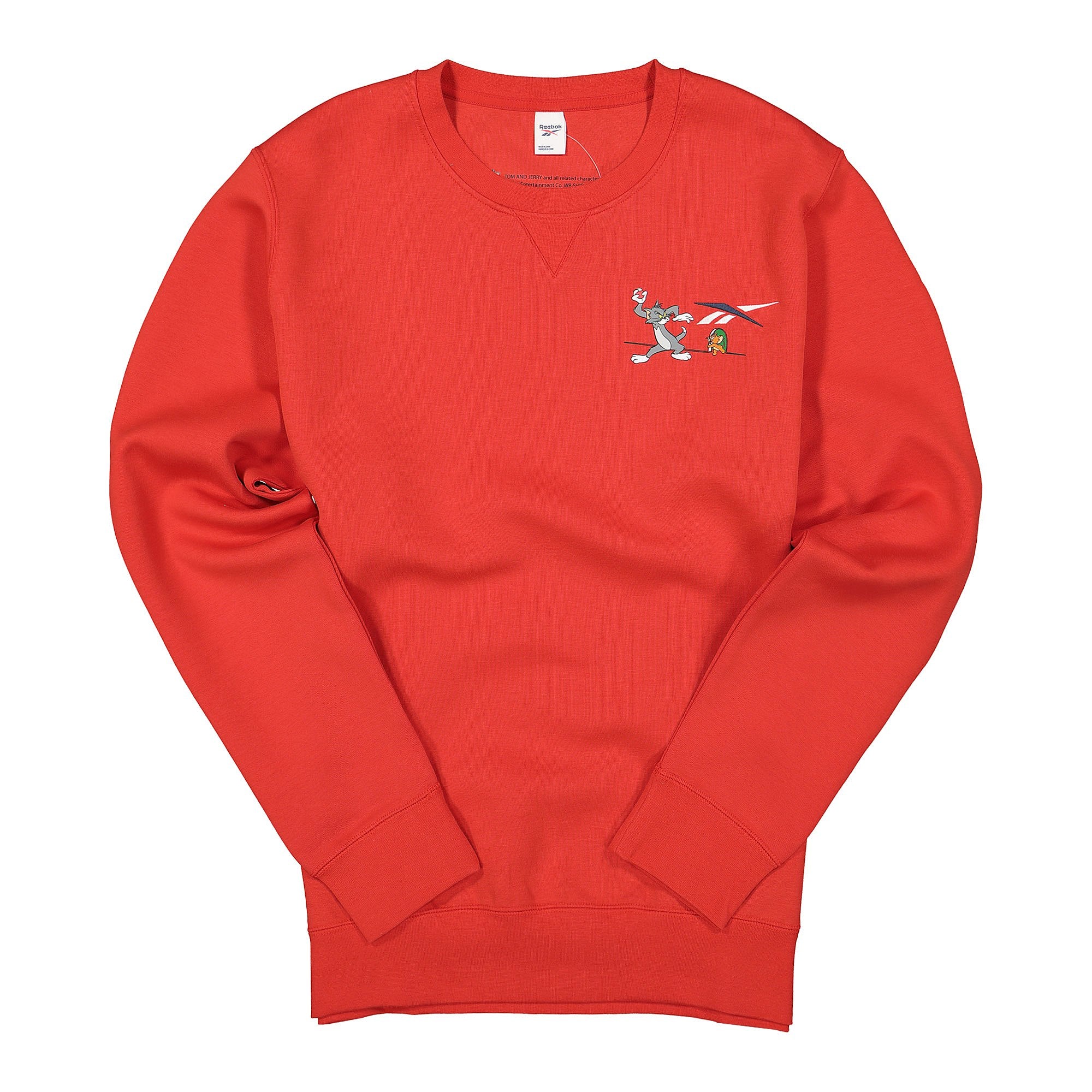 Reebok Tom & Jerry x Reebok Sweat Crew4 Mo Red Sweatshirts GK9157 | Overkill