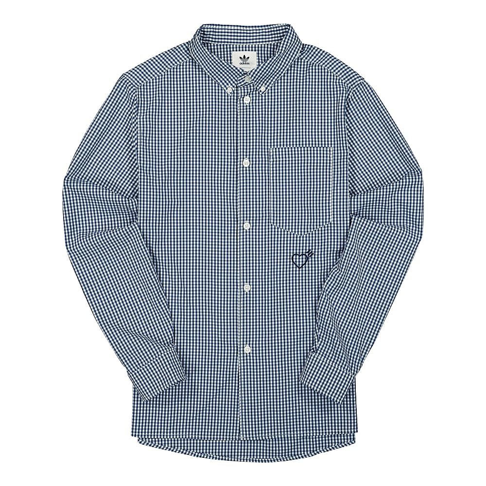 adidas Human Made x adidas LSL Shirt White / Collegiate Navy Shirts GM4633 | Overkill