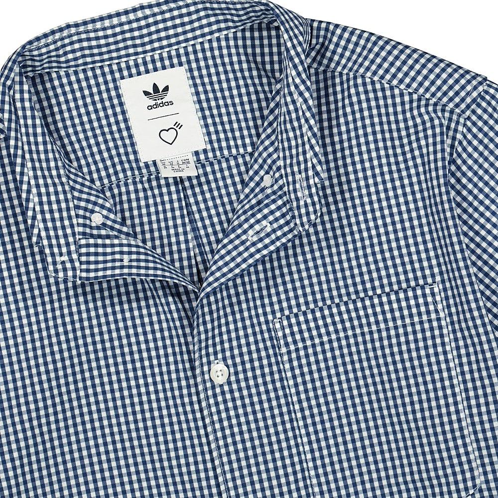 adidas Human Made x adidas LSL Shirt White / Collegiate Navy Shirts Close-up | Overkill