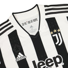 adidas Juventus 21-22 Home Authentic Jersey White / Black T-Shirts Close-up | Overkill