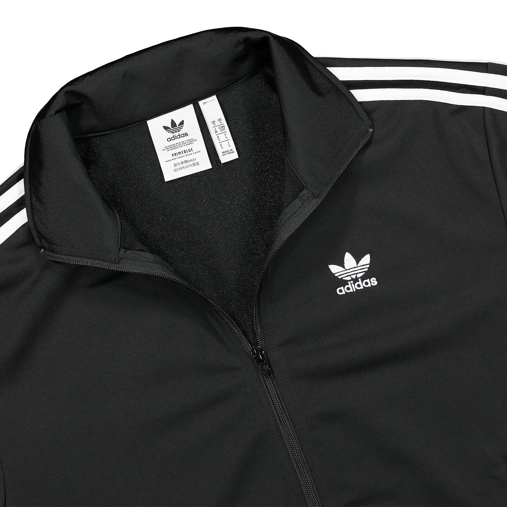 adidas Firebird Track Top Black Track Jackets Close-up | Overkill