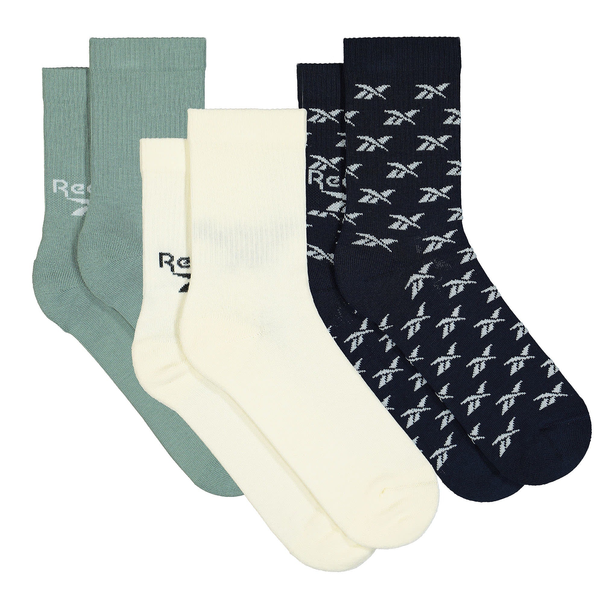 Reebok Classics Fold-Over Crew Socks 3PP Pale Yellow Socks Material | Overkill