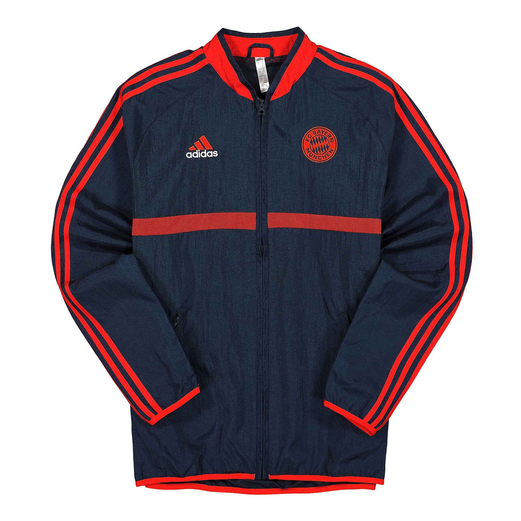 adidas FC Bayern München Icon Woven Jacket Night Navy / Active Red Jackets GR0696 | Overkill