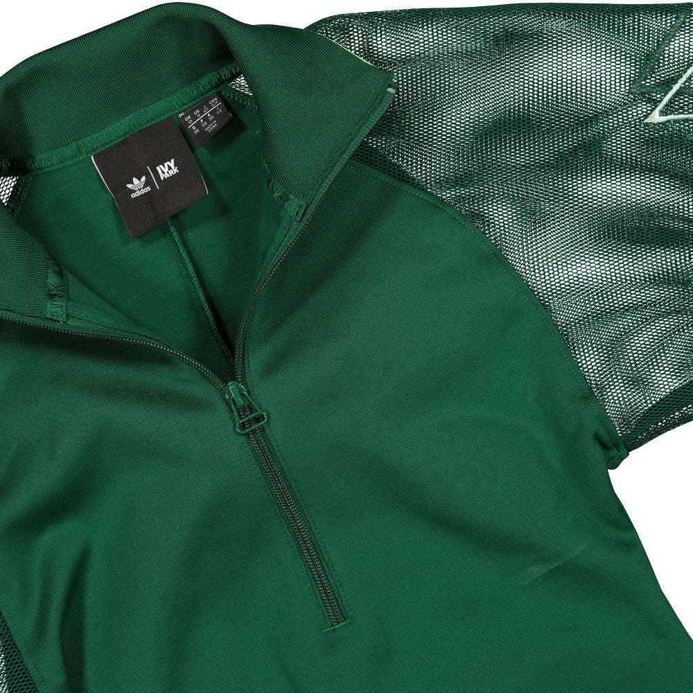 adidas Ivy Park x adidas Mesh Sleeve Body Suit Dark Green / Hi-Res Yellow Longsleeves Close-up | Overkill