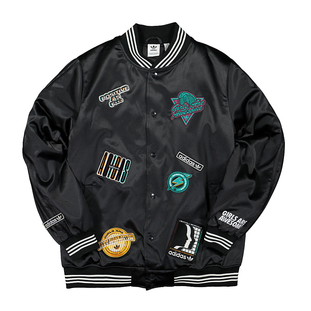adidas Girls Are Awesome x adidas Wmns Varsity Jacket Black Bomber & Varsity Jackets GU6983 | Overkill