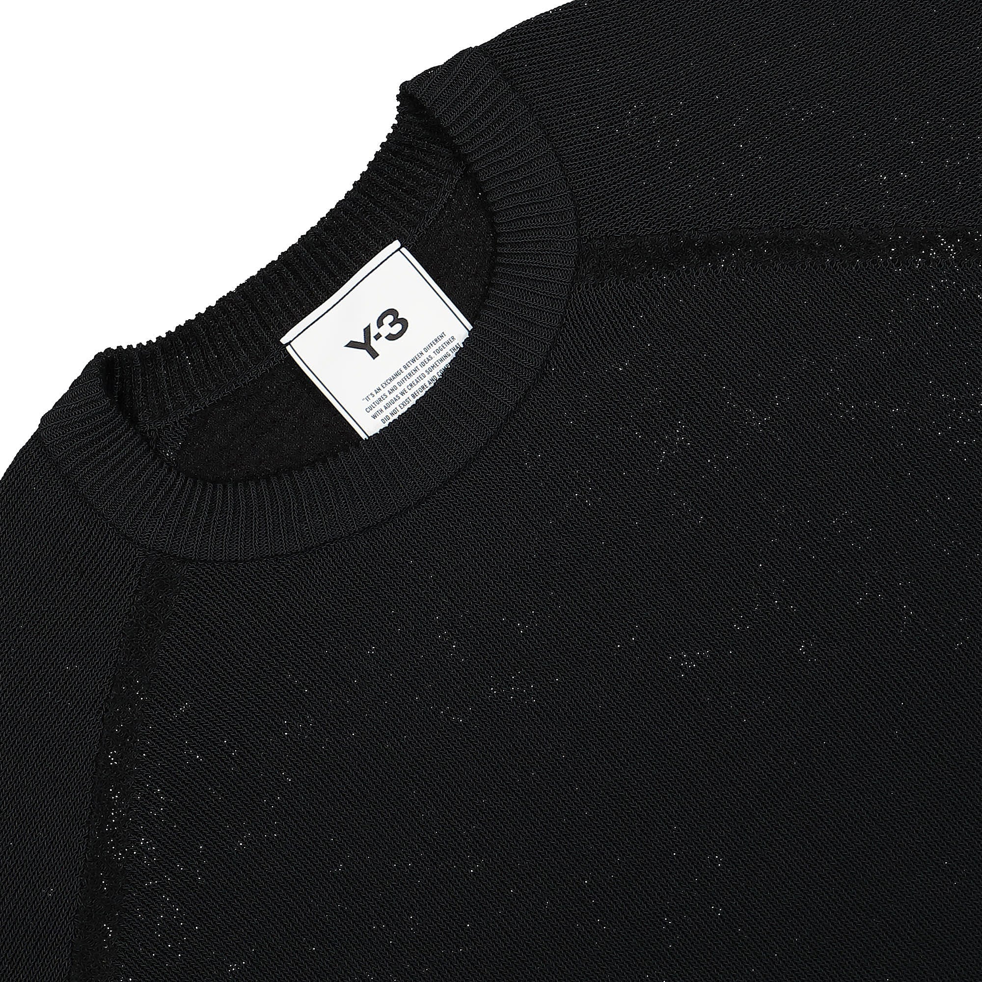 Y-3 Classic Knit Crew Sweater Black Sweatshirts Close-up | Overkill