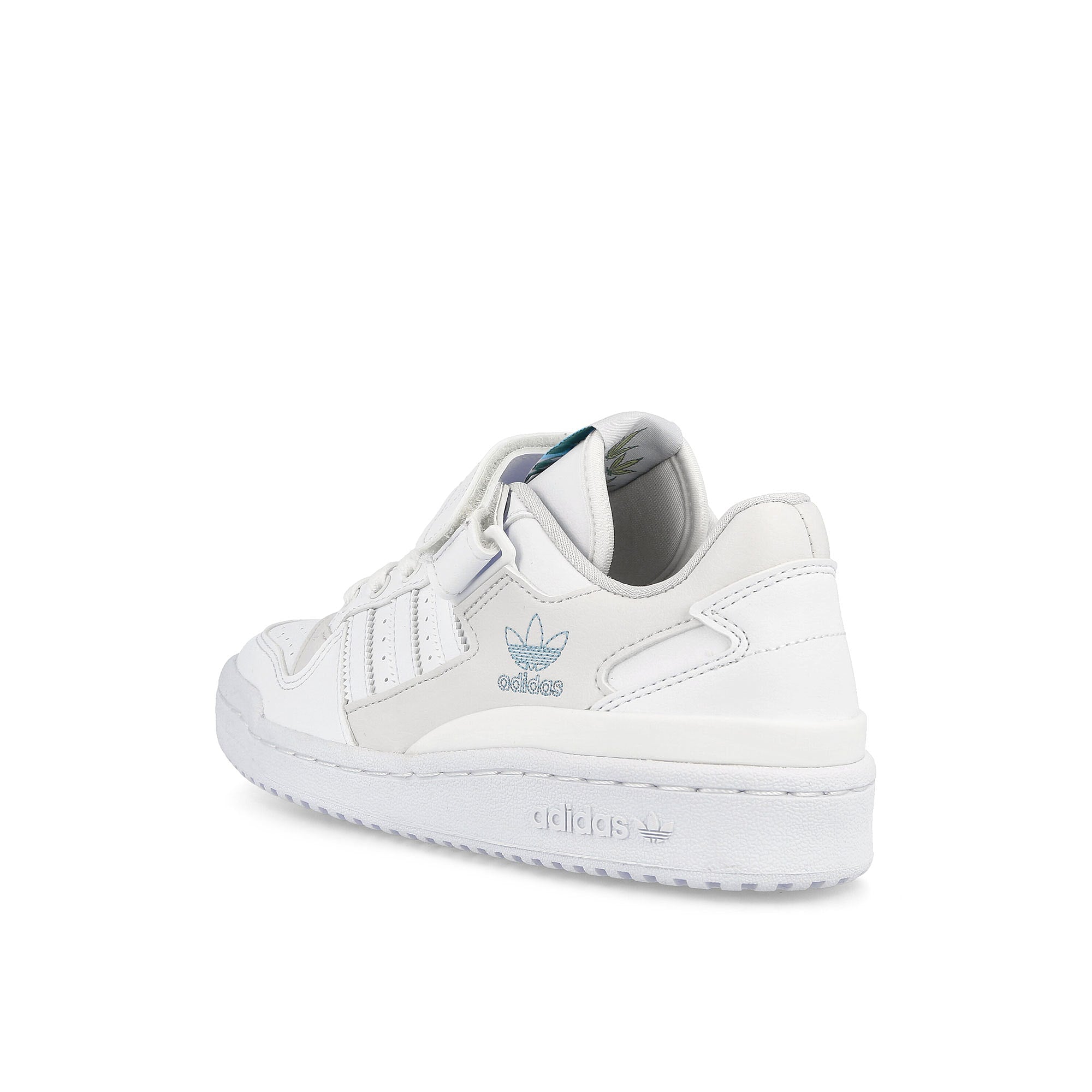 adidas wmns forum low vegan Footwear White / Footwear White / Dash Grey  Close-up | Overkill