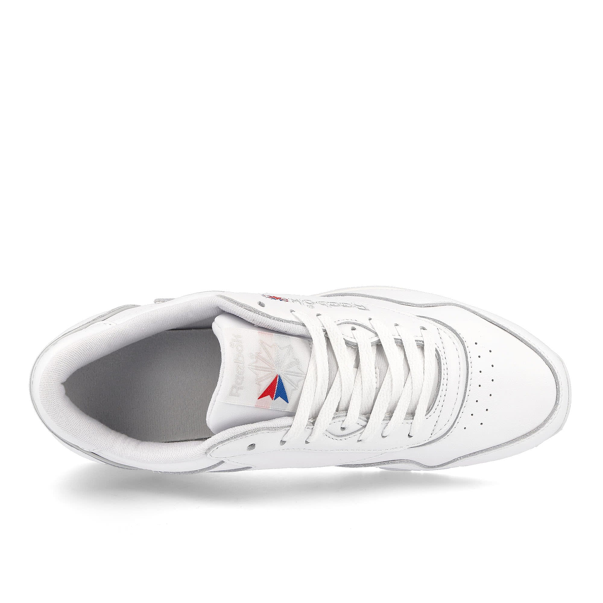 Reebok classic leather plus Footwear White / Pure Grey 2 / Vector Red Sneakers  Detailfoto | Overkill