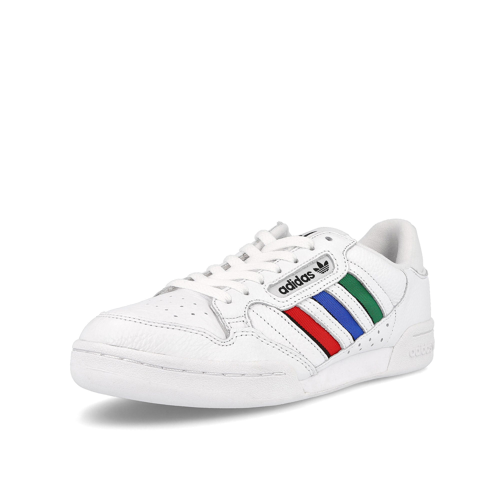 adidas continental 80 stripes Footwear White / Core Black / Blue Bird  Detailfoto | Overkill