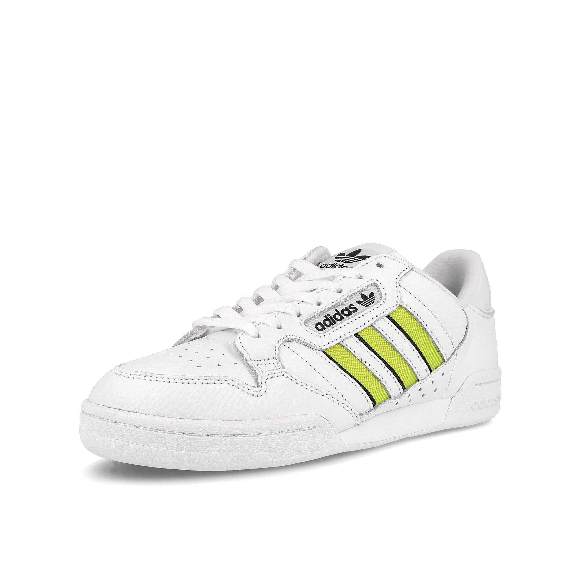 adidas continental 80 stripes Footwear White / Acid Yellow / Core Black  Detailfoto | Overkill
