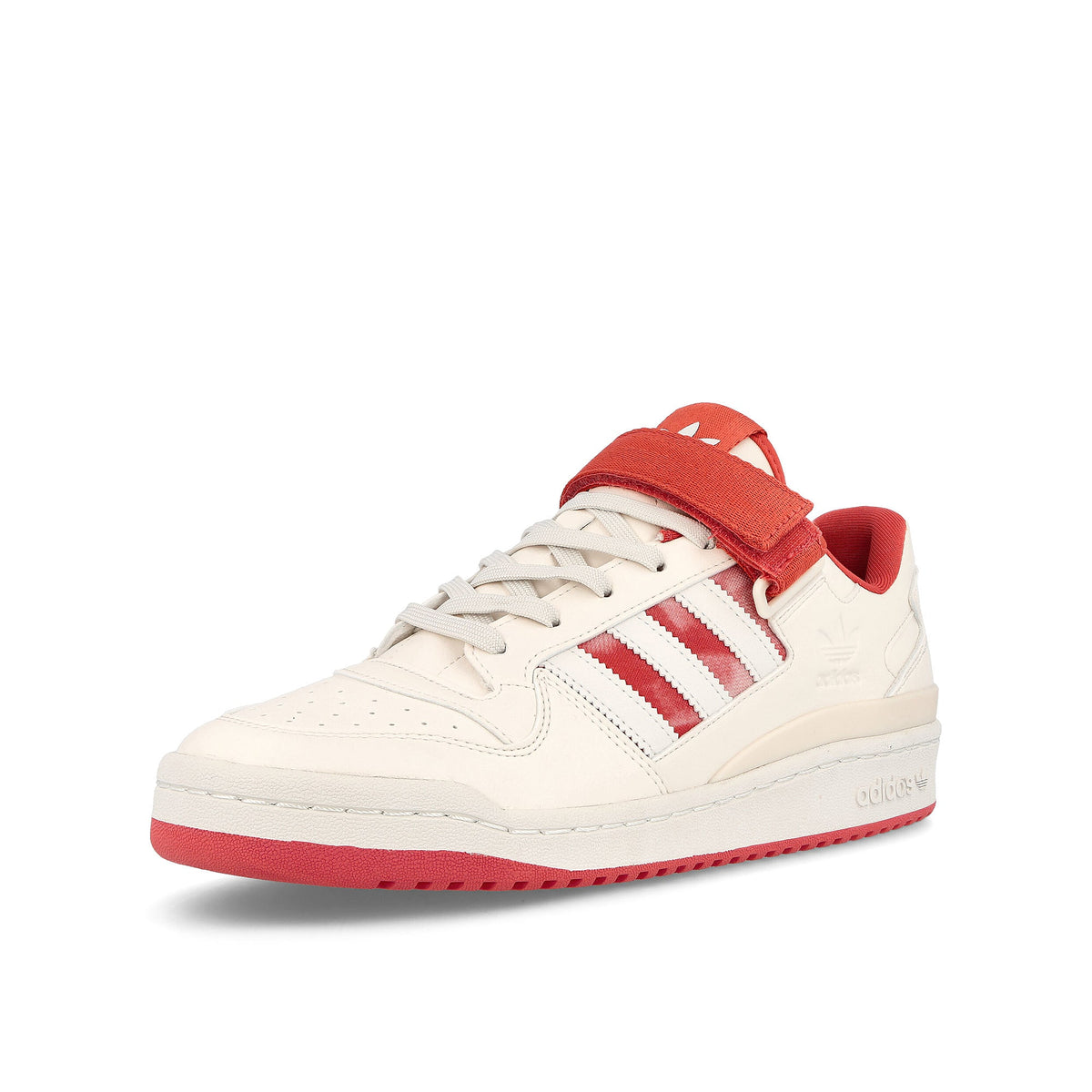 adidas forum low Chalk White / White Tint / Crew Red Sneakers  Close Up | Overkill