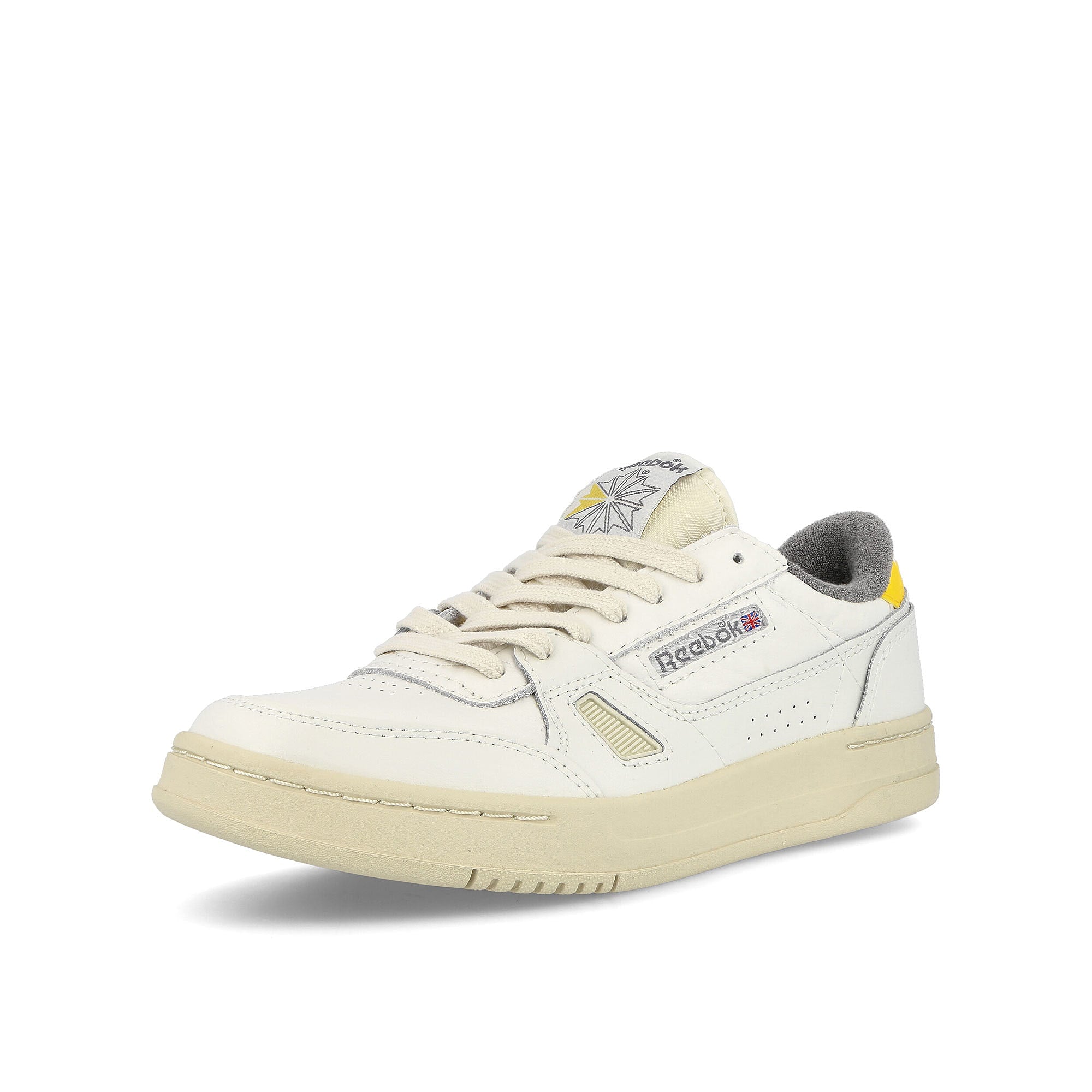 Reebok lt court Chalk-Pure Grey-Always Yellow Sneakers  Close Up | Overkill