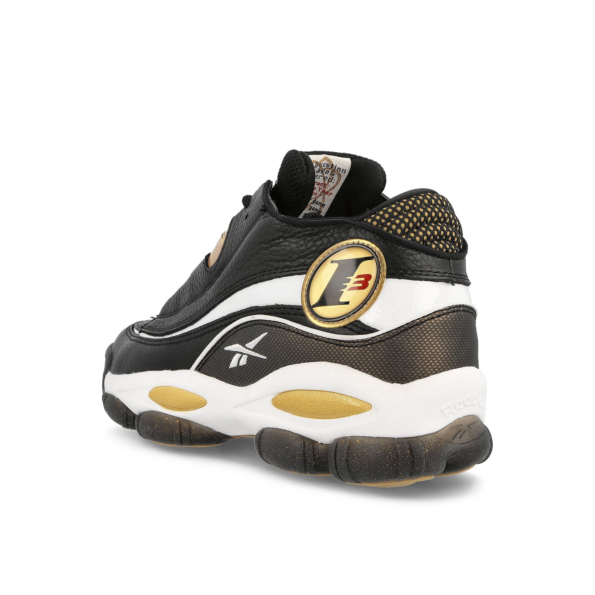 Reebok The Answer DMX Core Black / Footwear White / Metallic Gold Sneakers  Material | Overkill