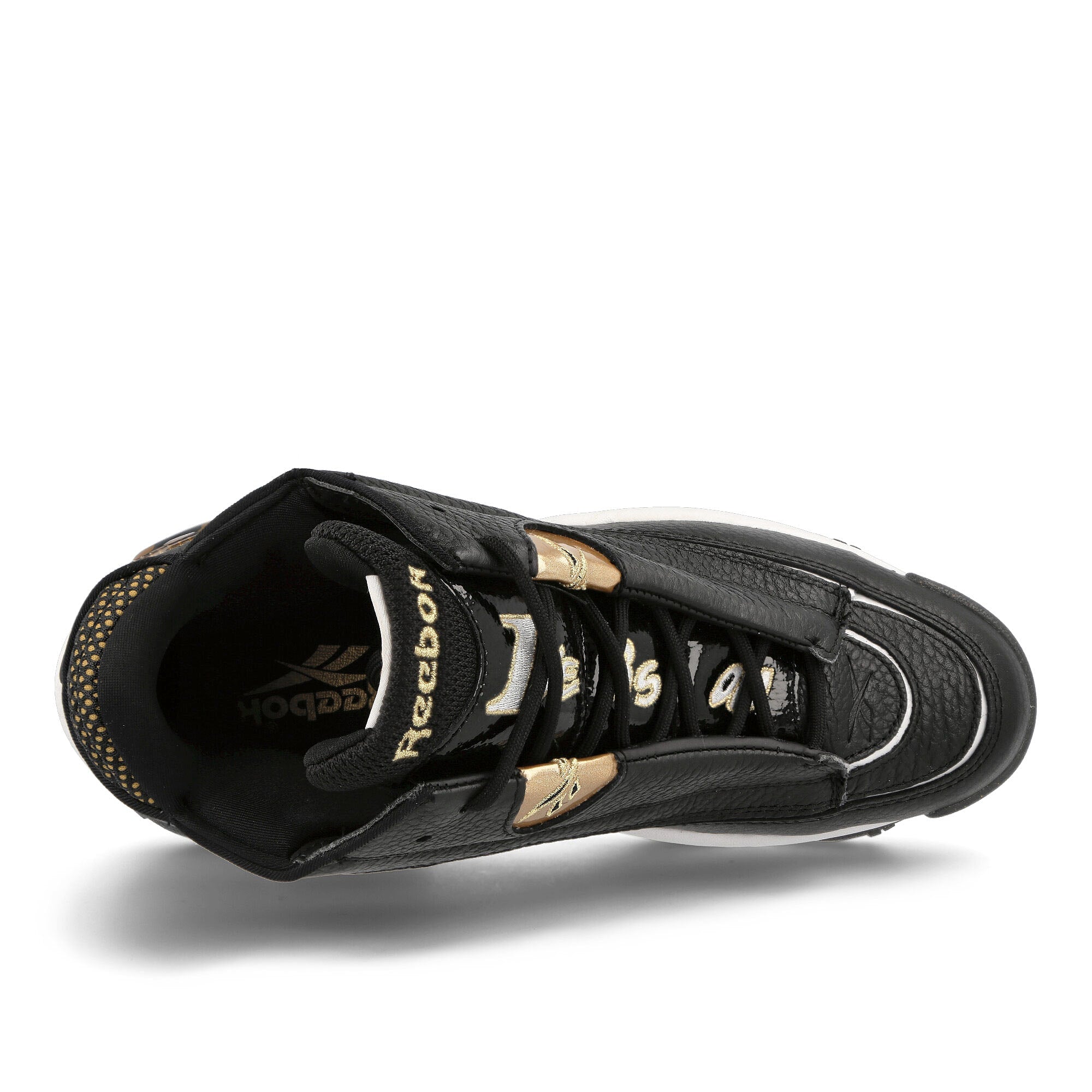 Reebok The Answer DMX Core Black / Footwear White / Metallic Gold Sneakers  Detailfoto | Overkill