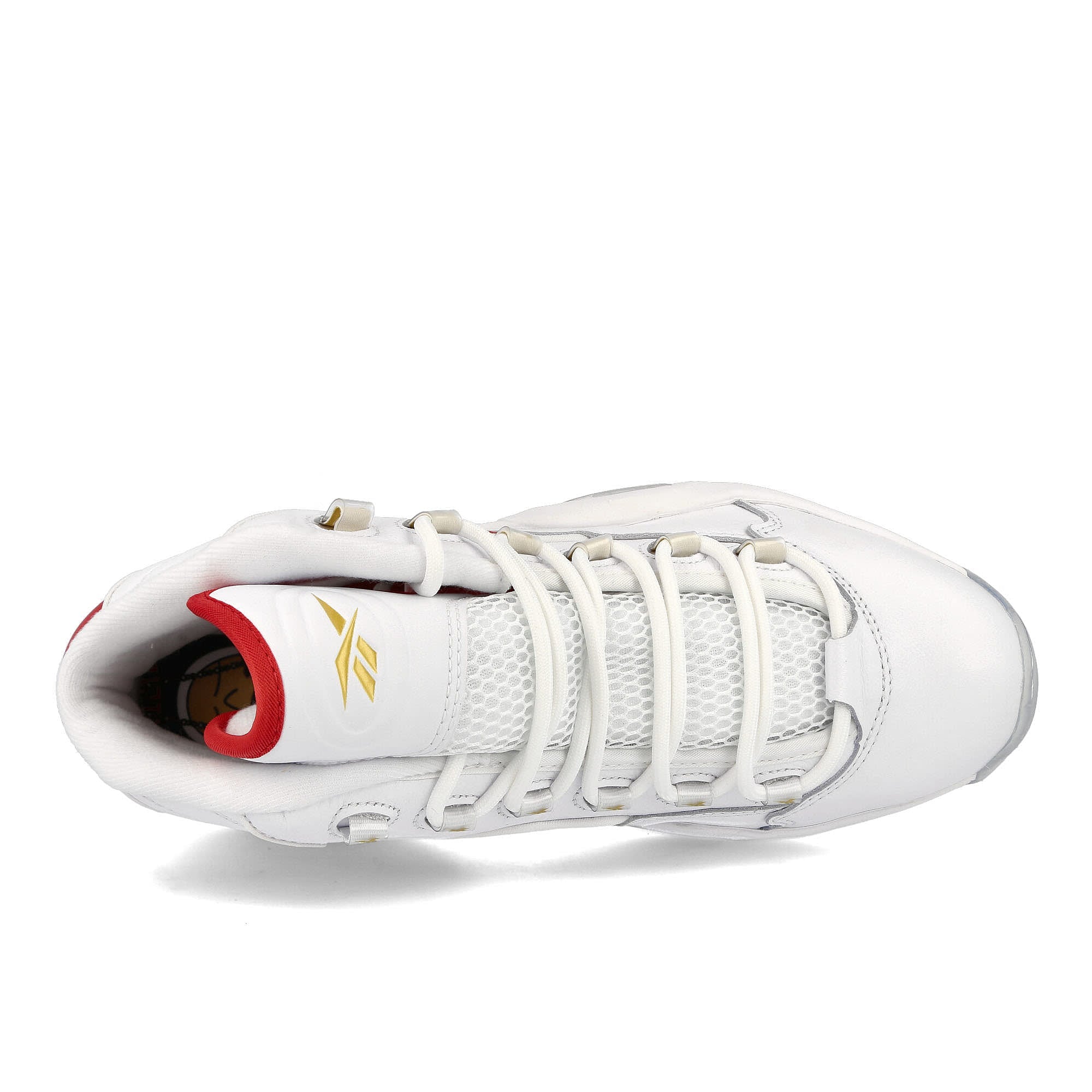 Reebok question mid Footwear White-Footwear White-Vector Red Sneakers  Detailfoto | Overkill