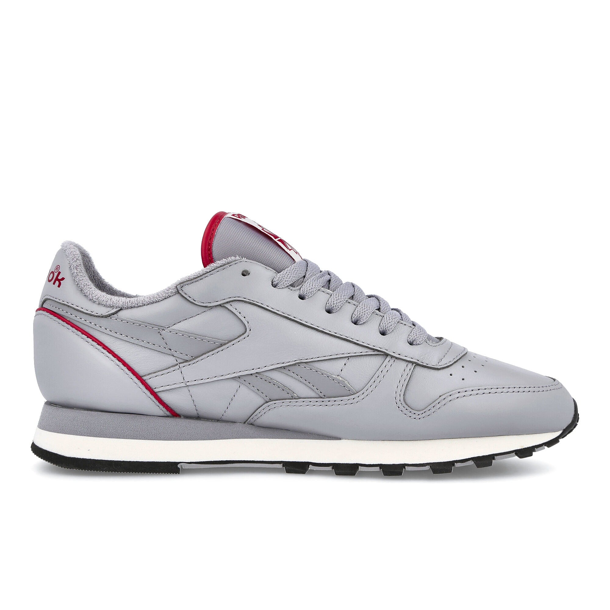 Reebok classic leather 1983 vintage Cold Grey 3-Flash Red-Chalk Low Top Sneakers  Silhouette | Overkill